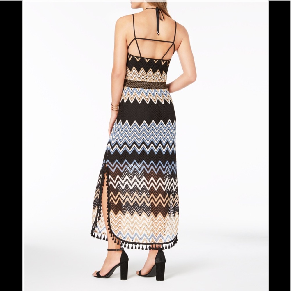 Laundry by Shelli Segal Tassel-Trim Maxi Black,NWT - Picture 2 of 4